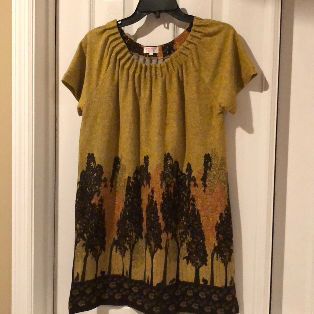 Sweater dress-woodlands scene